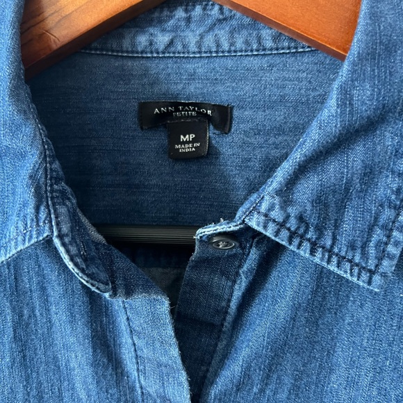 Ann Taylor Women's Denim Button-Down Shirt - Picture 3 of 5